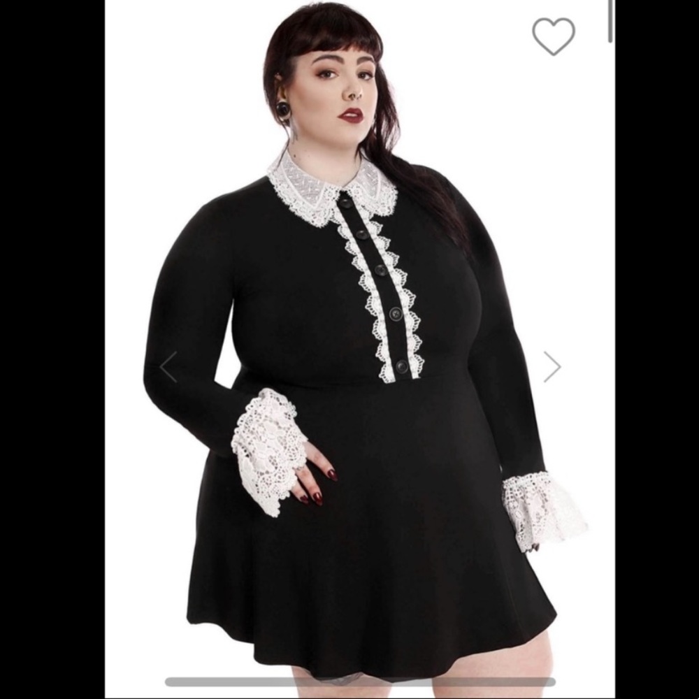 NWOT Killstar Blessed Be Black Collar Dress 4X
